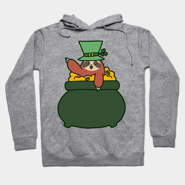 Sloth Pot of Gold Hoodie by saradaboru